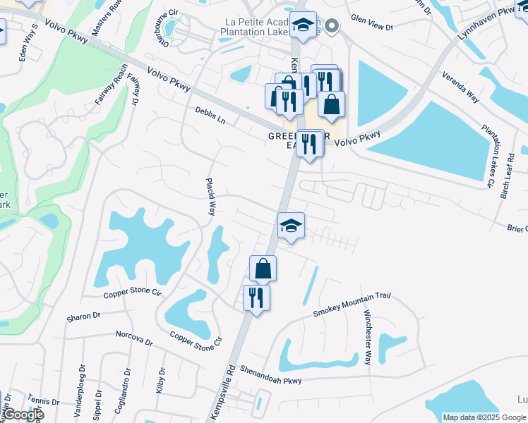 map of restaurants, bars, coffee shops, grocery stores, and more near 1437 Hunningdon Woods Boulevard in Chesapeake
