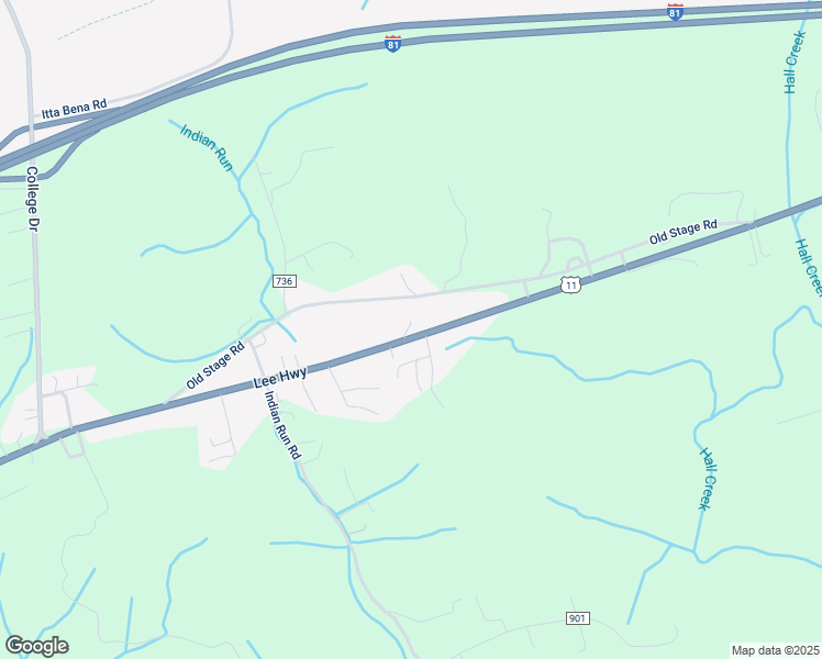 map of restaurants, bars, coffee shops, grocery stores, and more near 31283 Lee Highway in Glade Spring
