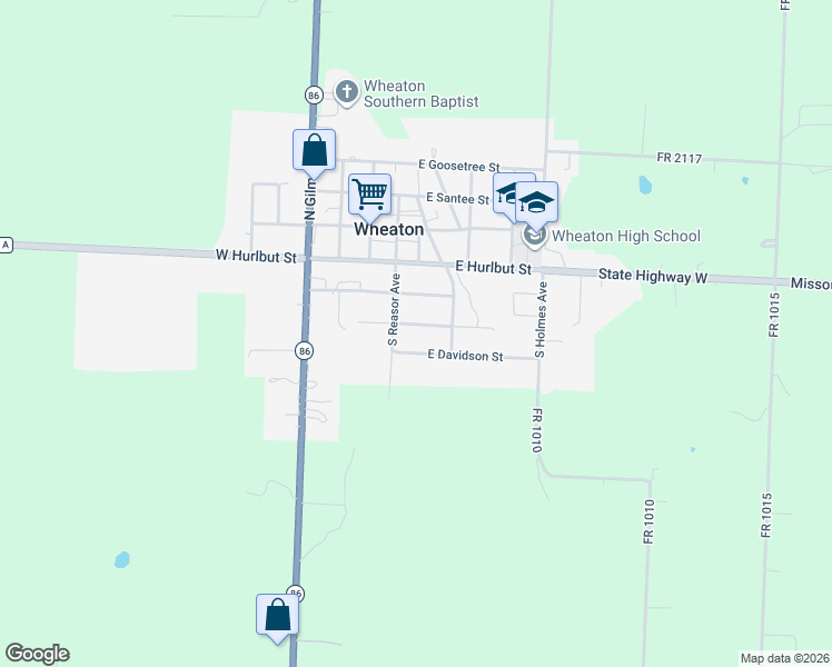 map of restaurants, bars, coffee shops, grocery stores, and more near 400-536 East Davidson Street in Wheaton