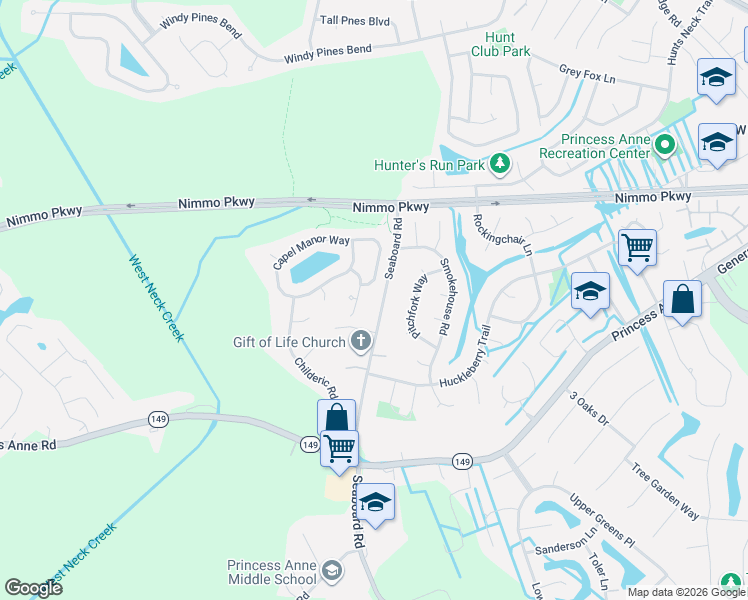 map of restaurants, bars, coffee shops, grocery stores, and more near 2236 Arklow Road in Virginia Beach