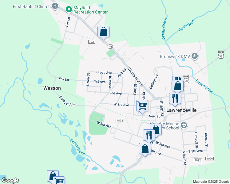 map of restaurants, bars, coffee shops, grocery stores, and more near 100-198 Maple St in Lawrenceville