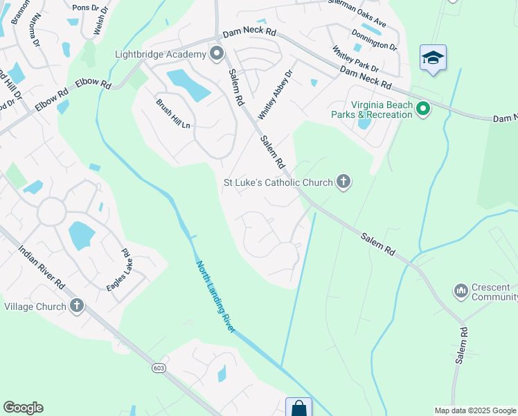 map of restaurants, bars, coffee shops, grocery stores, and more near 3944 Tartan Trail in Virginia Beach