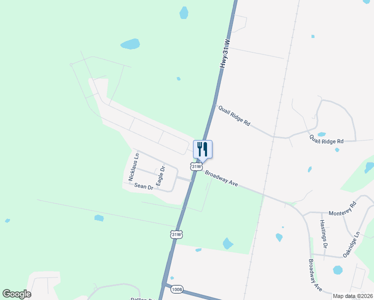 map of restaurants, bars, coffee shops, grocery stores, and more near 2337 Bowling Green Road in Franklin