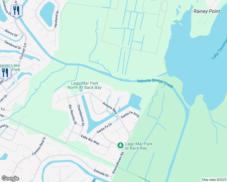 map of restaurants, bars, coffee shops, grocery stores, and more near 2217 Zia Drive in Virginia Beach