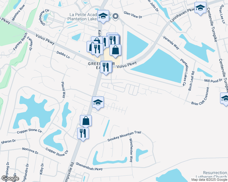 map of restaurants, bars, coffee shops, grocery stores, and more near 1510 Stillwood Street in Chesapeake