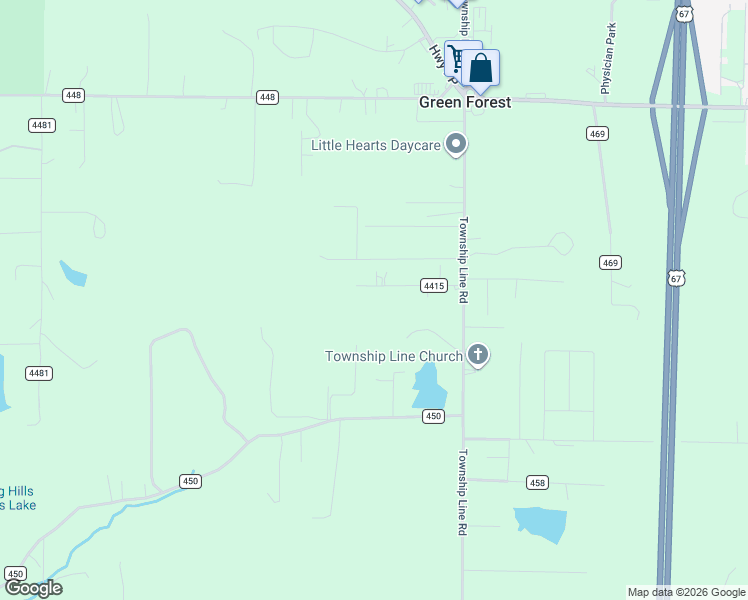 map of restaurants, bars, coffee shops, grocery stores, and more near 262 County Road 4415 in Poplar Bluff