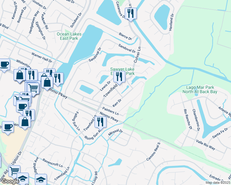 map of restaurants, bars, coffee shops, grocery stores, and more near 808 Alloway Drive in Virginia Beach