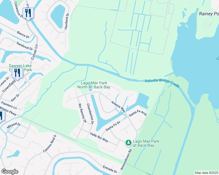 map of restaurants, bars, coffee shops, grocery stores, and more near 2236 Zia Drive in Virginia Beach