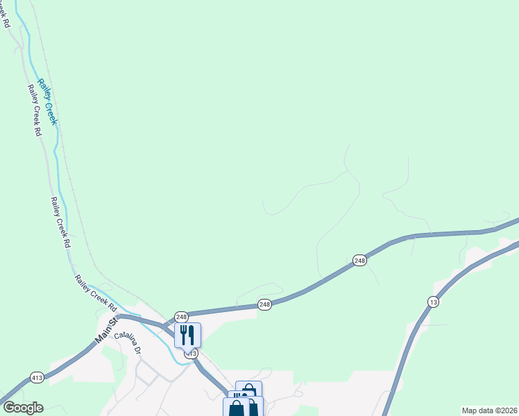 map of restaurants, bars, coffee shops, grocery stores, and more near 257 Jacobs Ridge in Reeds Spring