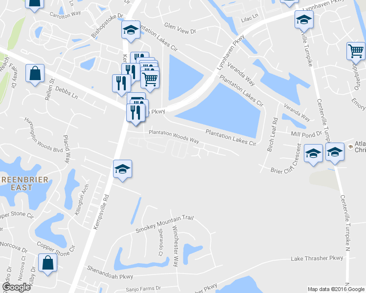 map of restaurants, bars, coffee shops, grocery stores, and more near 1807 Woodmill Street in Chesapeake