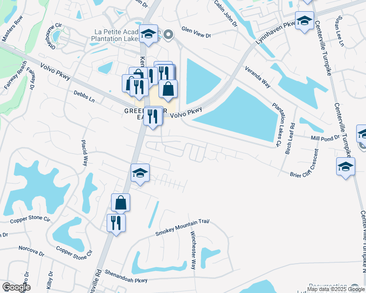 map of restaurants, bars, coffee shops, grocery stores, and more near 1601 Stillwood Street in Chesapeake