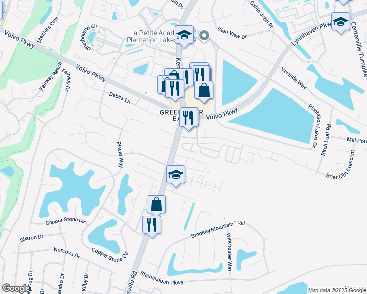 map of restaurants, bars, coffee shops, grocery stores, and more near 1516 Tallwood Circle in Chesapeake