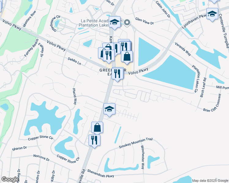 map of restaurants, bars, coffee shops, grocery stores, and more near 1516 Tallwood Circle in Chesapeake