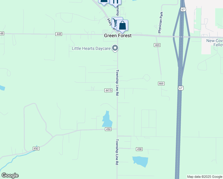 map of restaurants, bars, coffee shops, grocery stores, and more near 102 County Road 4415 in Poplar Bluff