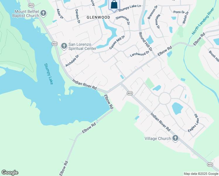 map of restaurants, bars, coffee shops, grocery stores, and more near 4320 Indian River Road in Virginia Beach
