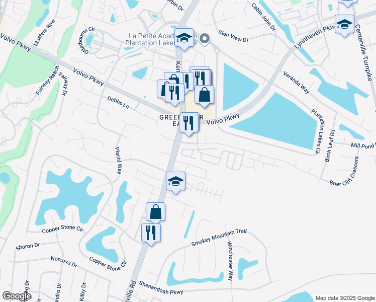 map of restaurants, bars, coffee shops, grocery stores, and more near 1538 Tallwood Circle in Chesapeake