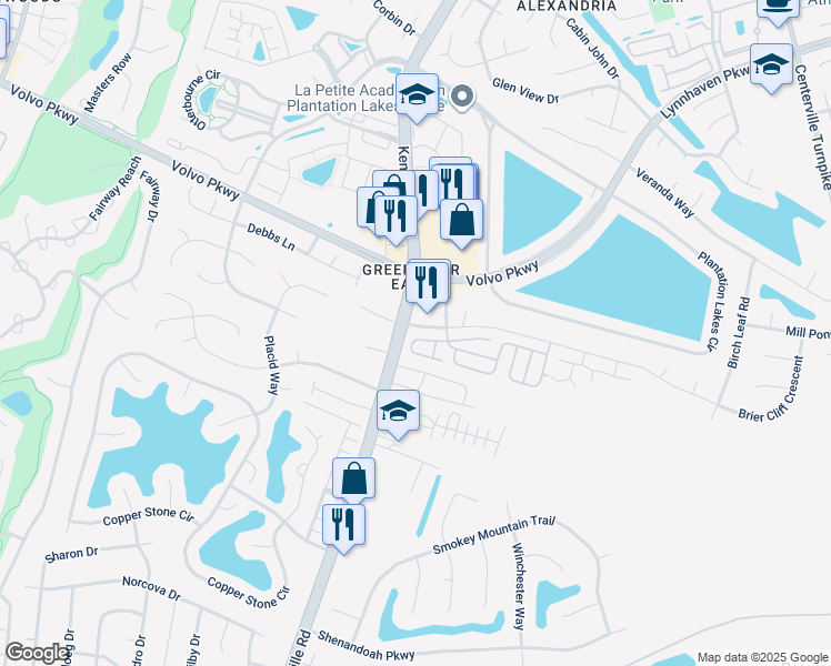map of restaurants, bars, coffee shops, grocery stores, and more near 1533 Tallwood Circle in Chesapeake