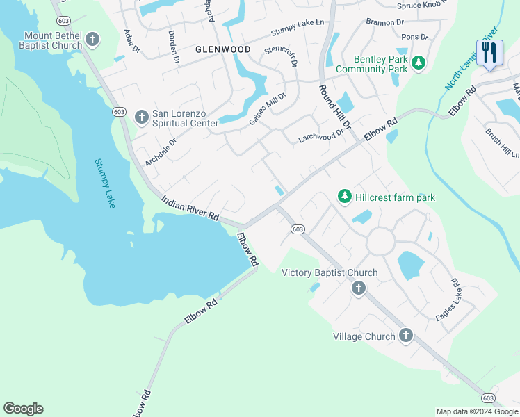 map of restaurants, bars, coffee shops, grocery stores, and more near 4421 Gibson Cove Place in Virginia Beach