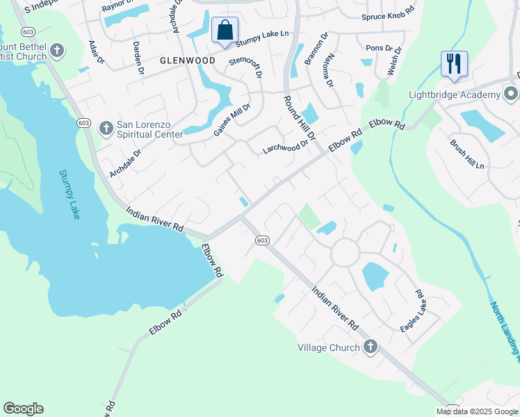 map of restaurants, bars, coffee shops, grocery stores, and more near 4261 Elbow Road in Virginia Beach
