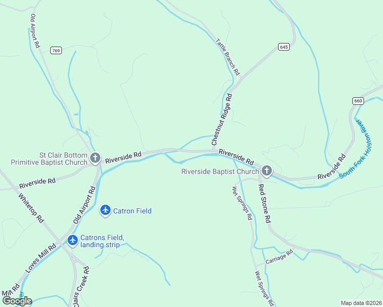 map of restaurants, bars, coffee shops, grocery stores, and more near 481-503 Riverside Road in Chilhowie