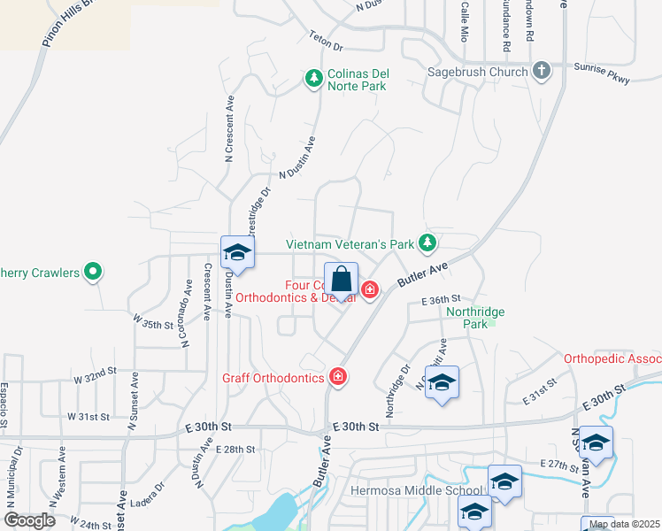 map of restaurants, bars, coffee shops, grocery stores, and more near 605 East 38th Street in Farmington