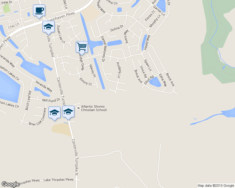 map of restaurants, bars, coffee shops, grocery stores, and more near 1116 Kinderly Lane in Chesapeake