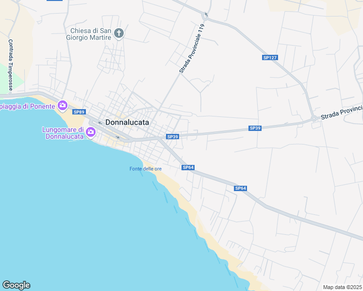 map of restaurants, bars, coffee shops, grocery stores, and more near 22 Via Mistretta in Donnalucata