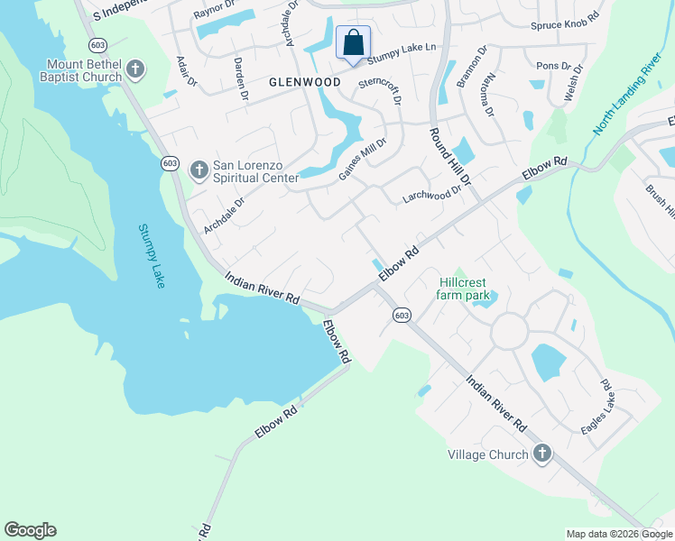 map of restaurants, bars, coffee shops, grocery stores, and more near 4421 Gibson Cove Place in Virginia Beach