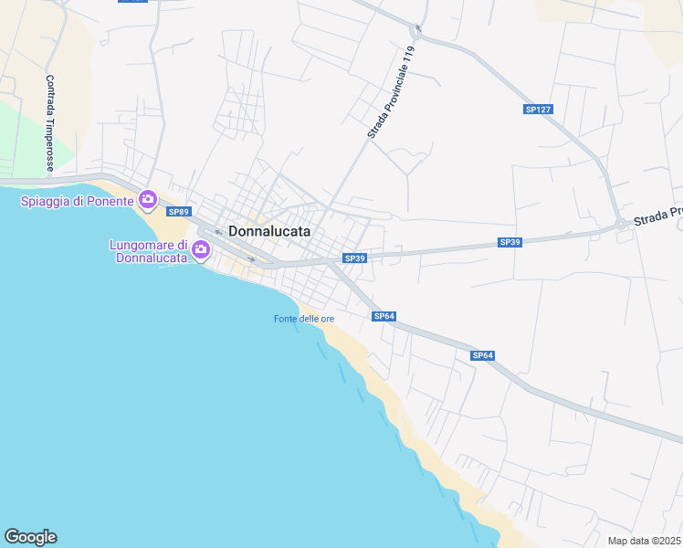 map of restaurants, bars, coffee shops, grocery stores, and more near 201 Via Lecce in Donnalucata