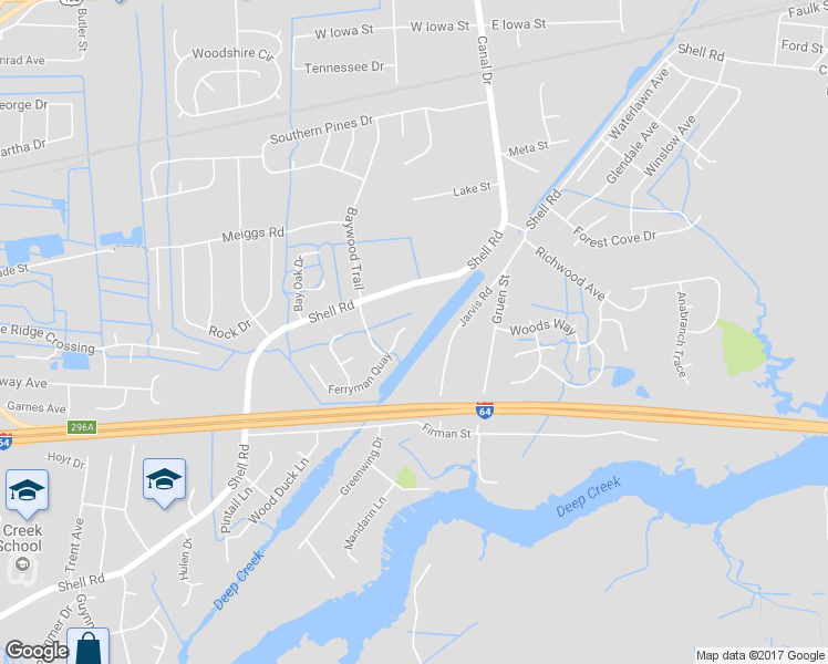 map of restaurants, bars, coffee shops, grocery stores, and more near 956 Ferryman Quay in Chesapeake