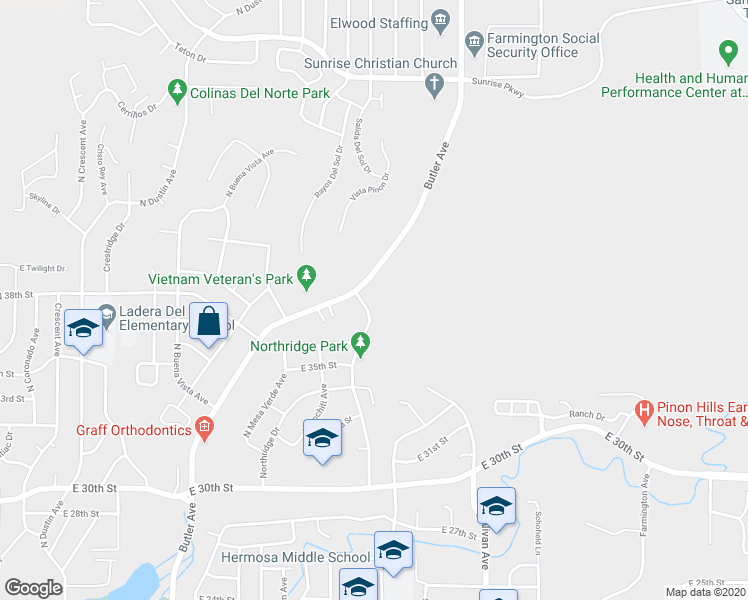 map of restaurants, bars, coffee shops, grocery stores, and more near 3706 3 North Carlton Avenue in Farmington