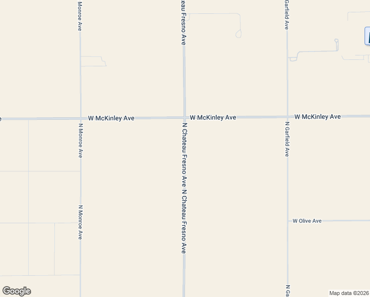 map of restaurants, bars, coffee shops, grocery stores, and more near 1702-1896 North Chateau Fresno Avenue in Fresno