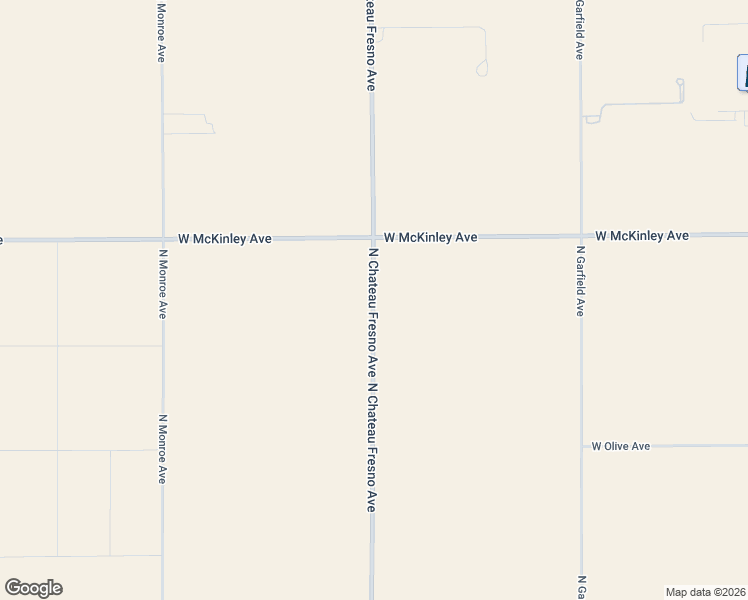 map of restaurants, bars, coffee shops, grocery stores, and more near 1702-1896 North Chateau Fresno Avenue in Fresno