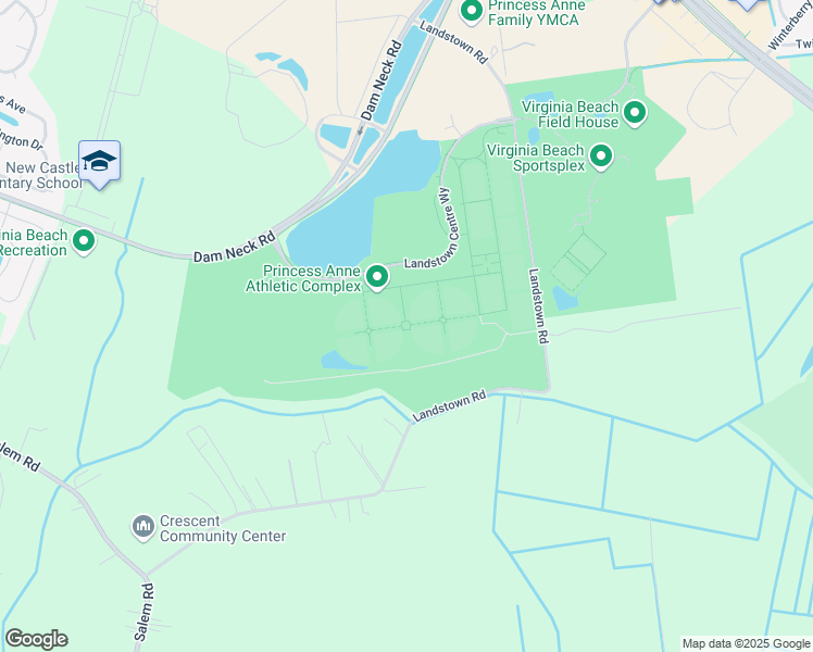 map of restaurants, bars, coffee shops, grocery stores, and more near 4001 Dam Neck Road in Virginia Beach