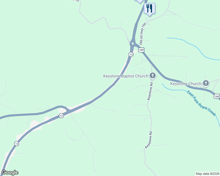 map of restaurants, bars, coffee shops, grocery stores, and more near Highway 248 in Reeds Spring