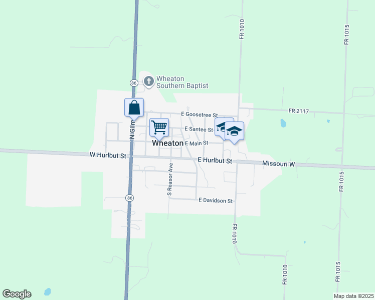 map of restaurants, bars, coffee shops, grocery stores, and more near South Barnett Avenue in Wheaton