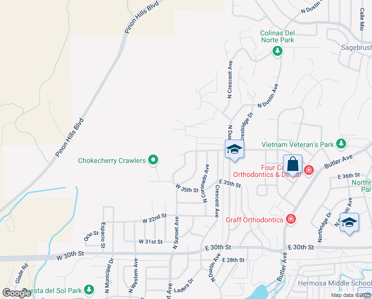 map of restaurants, bars, coffee shops, grocery stores, and more near 204 West 38th Street in Farmington