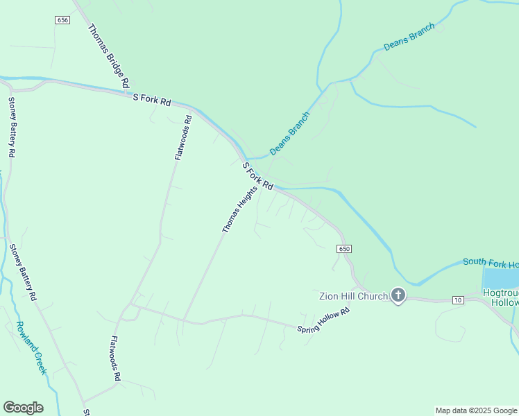 map of restaurants, bars, coffee shops, grocery stores, and more near Zion Hill Road in Smyth County