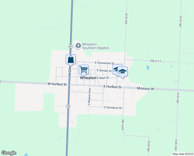 map of restaurants, bars, coffee shops, grocery stores, and more near South Barnett Avenue in Wheaton