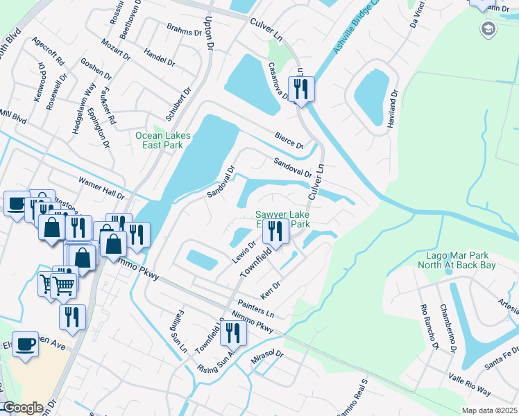 map of restaurants, bars, coffee shops, grocery stores, and more near 955 Chigwell Road in Virginia Beach