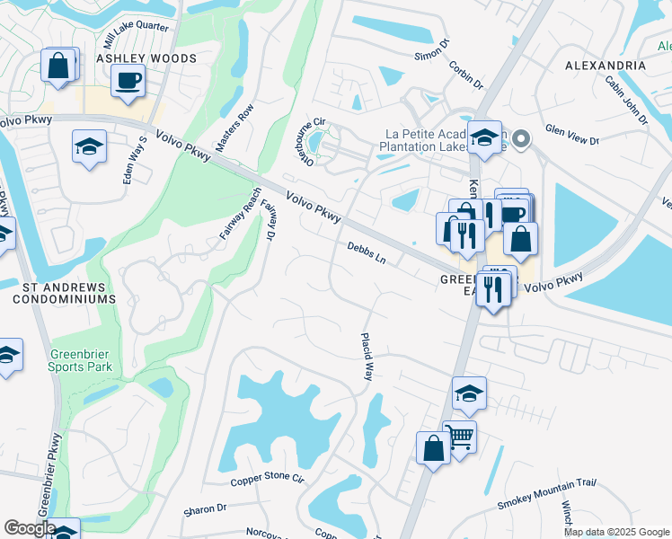 map of restaurants, bars, coffee shops, grocery stores, and more near 1249 Rellen Street in Chesapeake