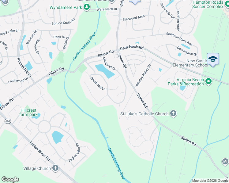 map of restaurants, bars, coffee shops, grocery stores, and more near 4012 Dillaway Court in Virginia Beach