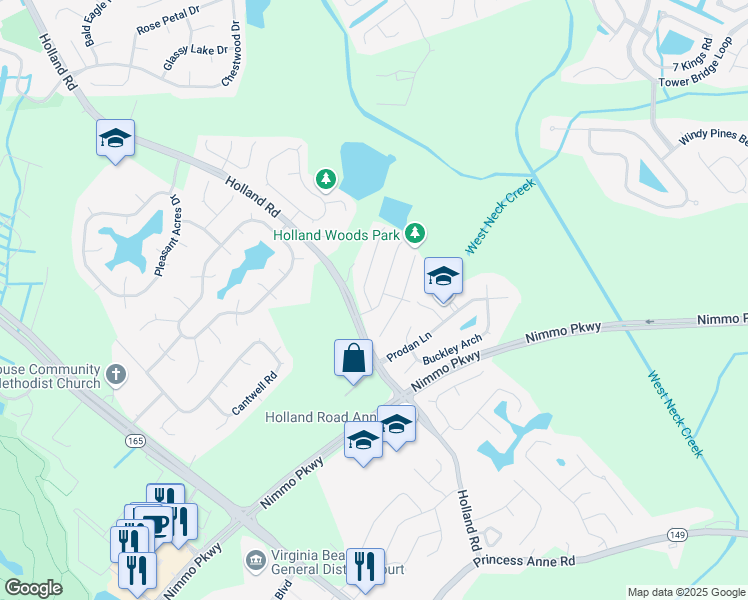 map of restaurants, bars, coffee shops, grocery stores, and more near 1753 Lapstone Court in Virginia Beach