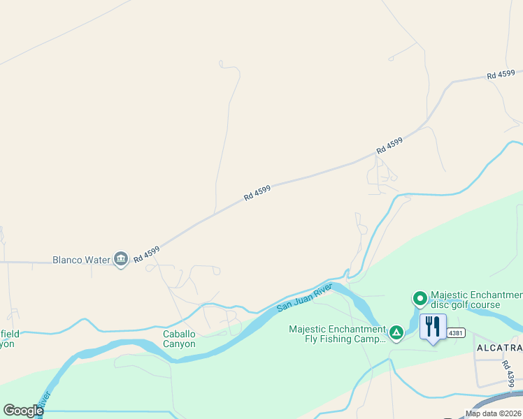 map of restaurants, bars, coffee shops, grocery stores, and more near 550 Road 4599 in Blanco