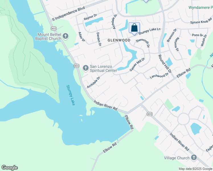 map of restaurants, bars, coffee shops, grocery stores, and more near 4317 Danali Lane in Virginia Beach