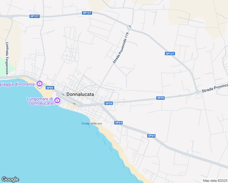 map of restaurants, bars, coffee shops, grocery stores, and more near 161 Via Salvador Allende in Donnalucata
