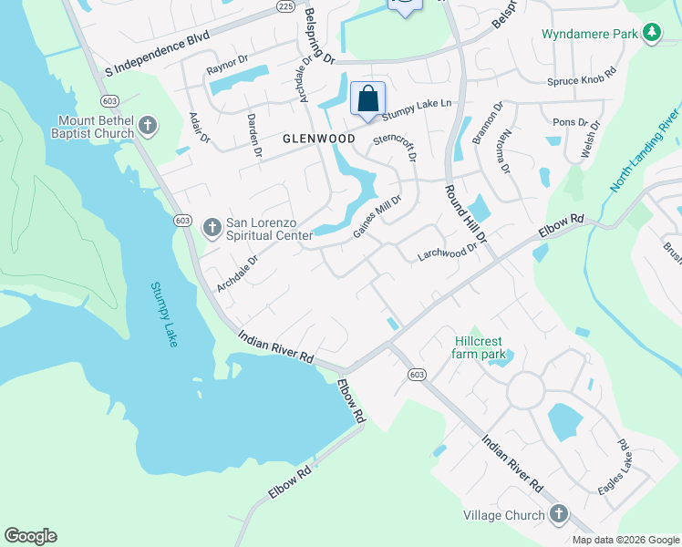 map of restaurants, bars, coffee shops, grocery stores, and more near 3941 Larchwood Drive in Virginia Beach