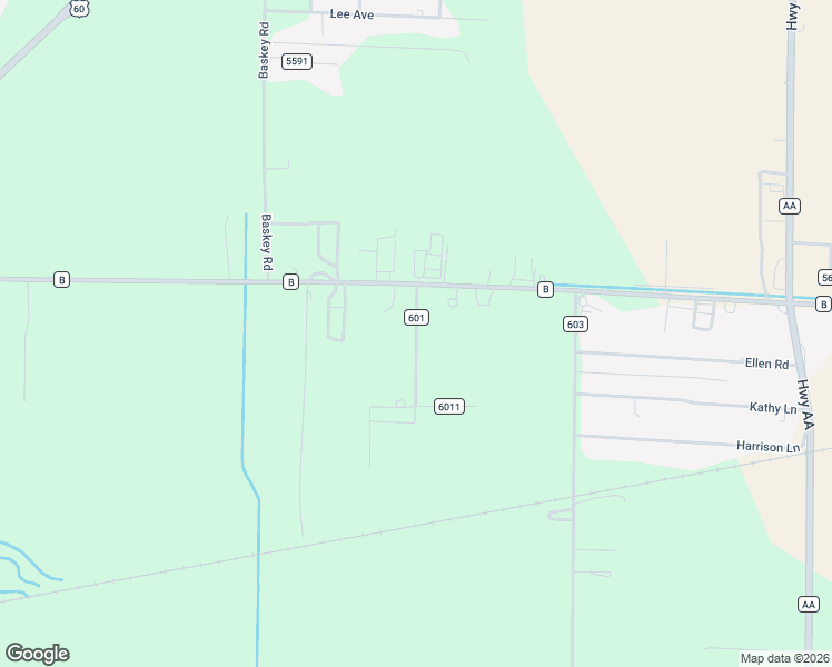 map of restaurants, bars, coffee shops, grocery stores, and more near 118 County Road 601 in Poplar Bluff