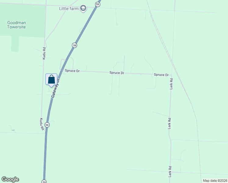 map of restaurants, bars, coffee shops, grocery stores, and more near 21501-21599 Kingsville Lane in Goodman