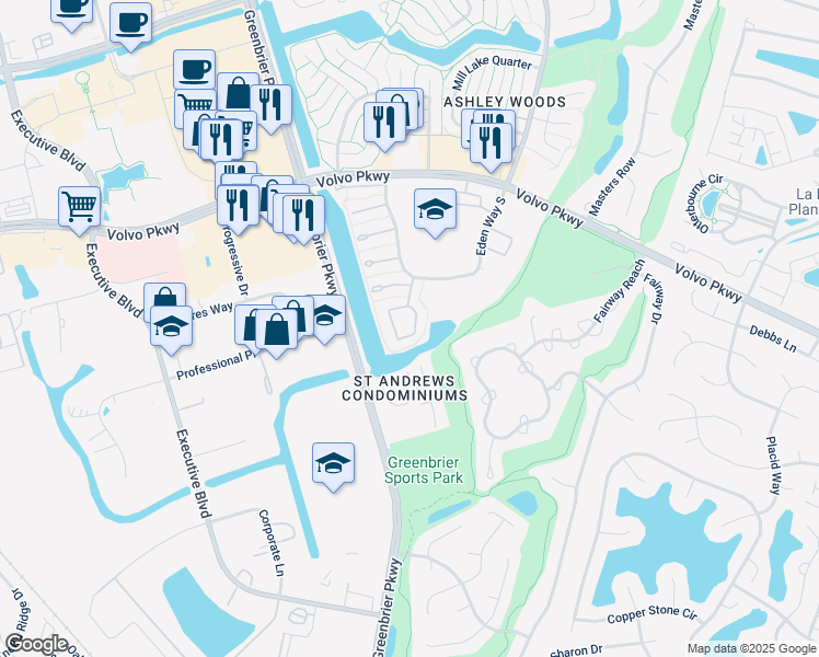 map of restaurants, bars, coffee shops, grocery stores, and more near 942 Still-Harbor Circle in Chesapeake